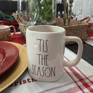 Rae Dunn Cream Mug - 'Tis the Season
